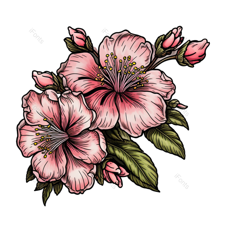 鲜花背景图片,鲜花边框元素,PNG,免抠素材